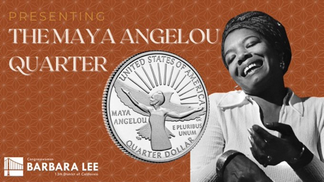 Maya Angelou Coin/Courtesy Rep. Barbara Lee/Twitter