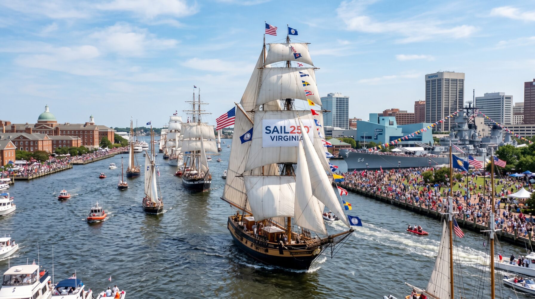 SAIL250® Virginia Parade To Showcase 25+ Tall Ships, 300+ Total Vessels