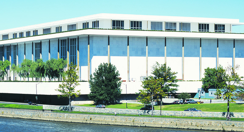 Trump’s Name Off Kennedy Center, But Tarps Block Public’s View